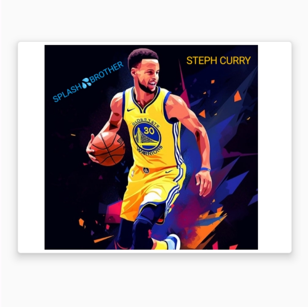 NEW!💯 STEPHEN CURRY WARRIORS GLOSSY 8.5x11 ULTRA GLOSSY BASKETBALL ART POSTER🤩
